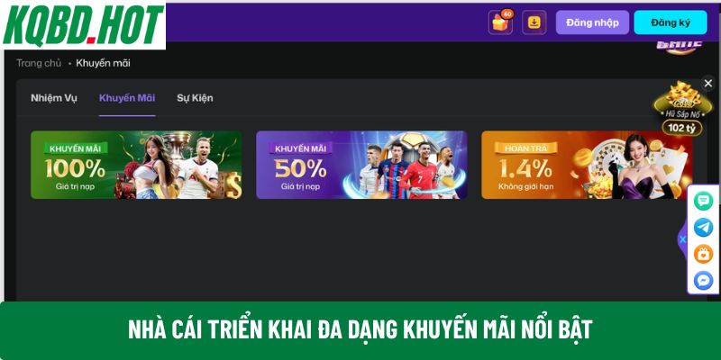 Nhà cái triển khai đa dạng khuyến mãi nổi bật